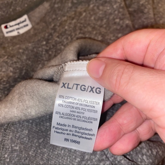 :::NWT:::champion utah state College grey sweatshirt men. - Picture 12 of 12